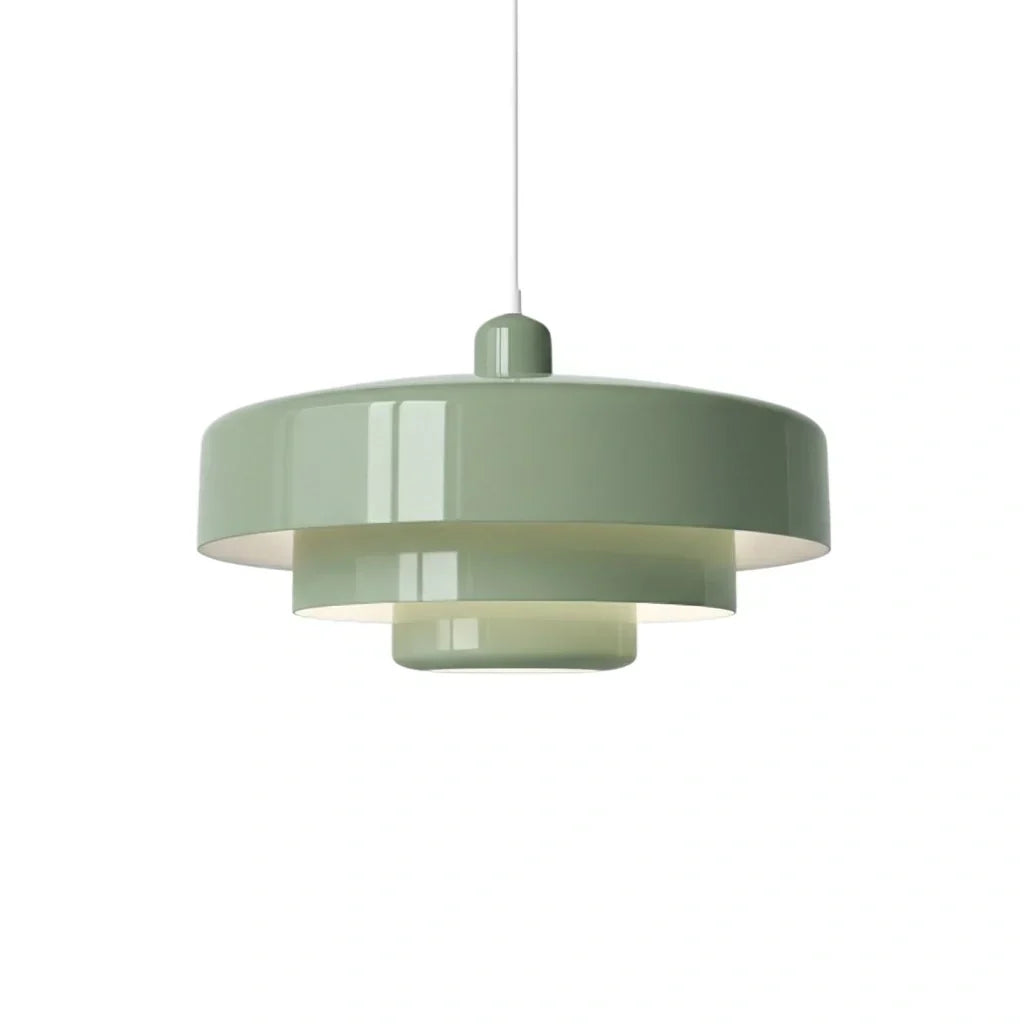 Hind Bauhaus Triple Layer Disc Pendant Light - Modern Macaron Design