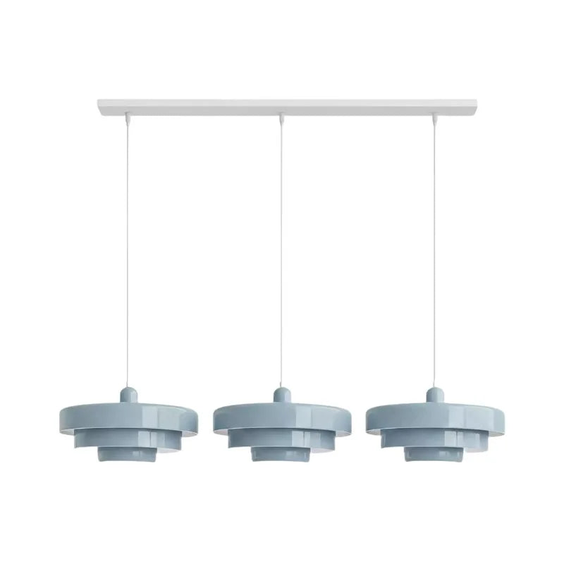 Hind Bauhaus Triple Layer Disc Pendant Light - Modern Macaron Design
