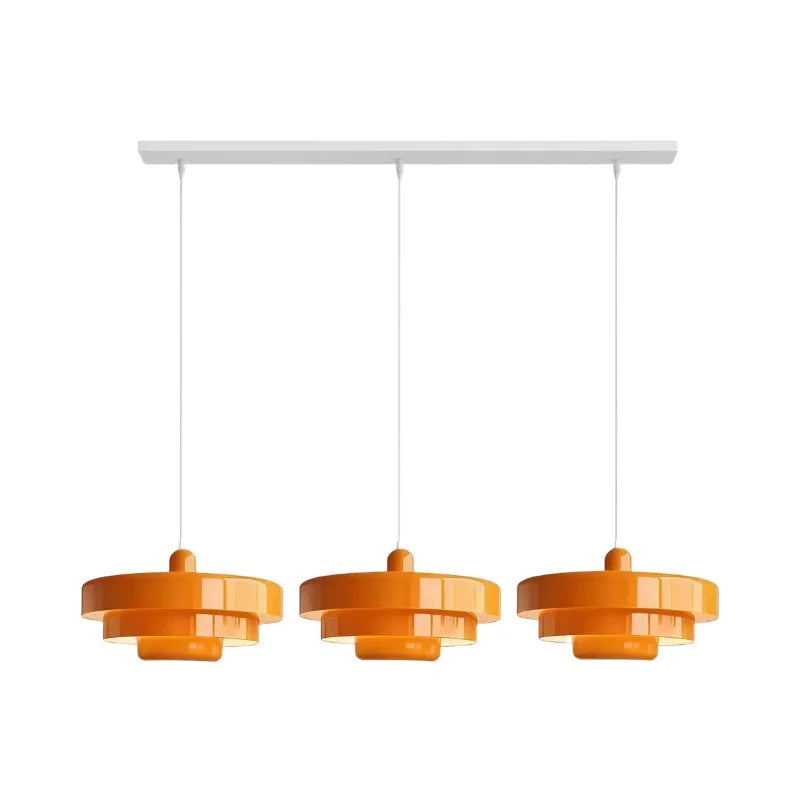 Hind Bauhaus Triple Layer Disc Pendant Light - Modern Macaron Design