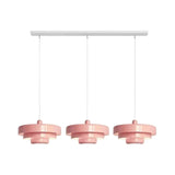 Hind Bauhaus Triple Layer Disc Pendant Light - Modern Macaron Design