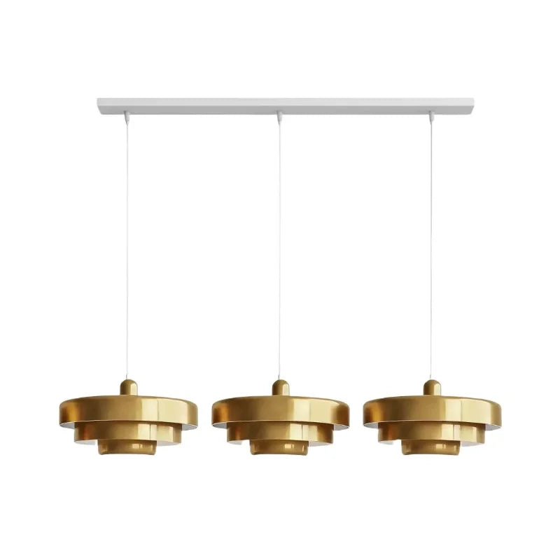 Hind Bauhaus Triple Layer Disc Pendant Light - Modern Macaron Design