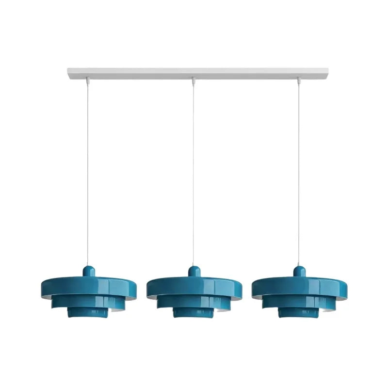 Hind Bauhaus Triple Layer Disc Pendant Light - Modern Macaron Design
