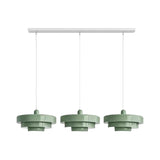 Hind Bauhaus Triple Layer Disc Pendant Light - Modern Macaron Design