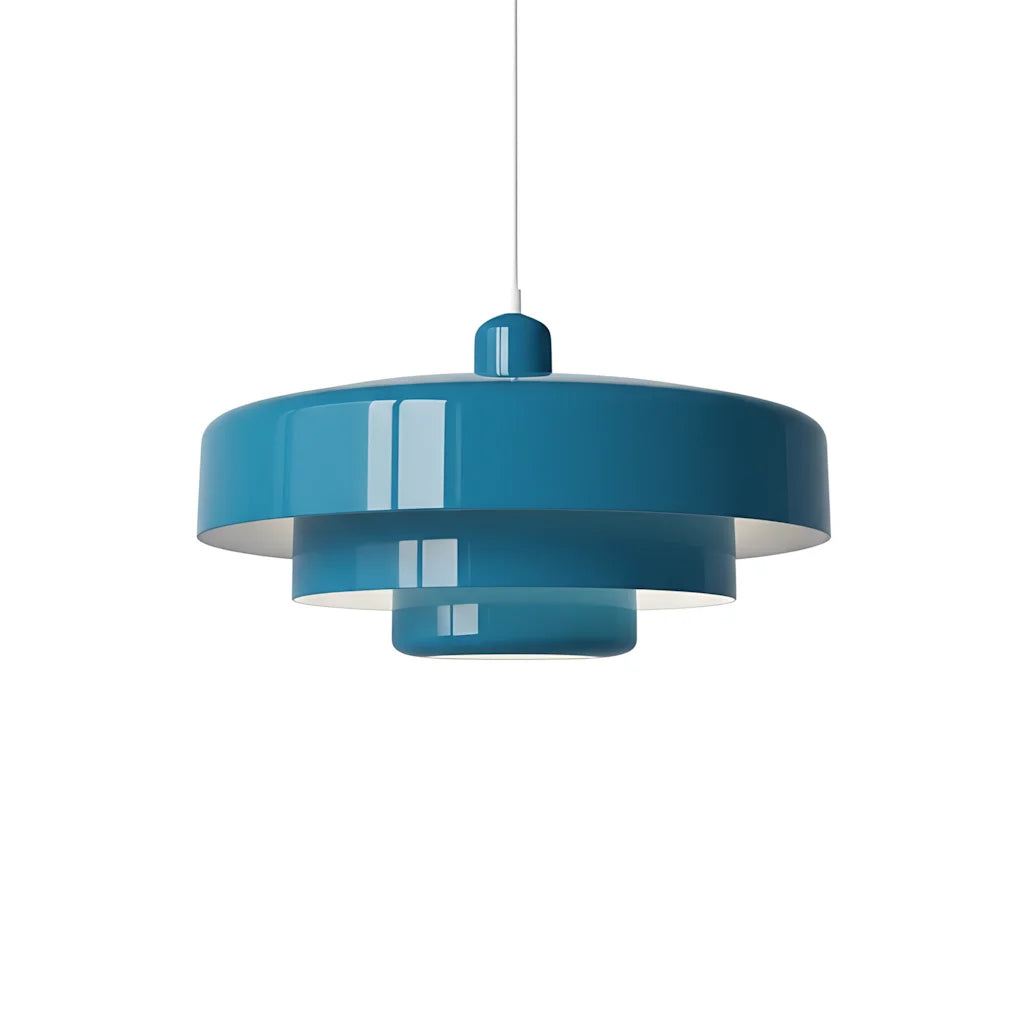Hind Bauhaus Triple Layer Disc Pendant Light - Modern Macaron Design