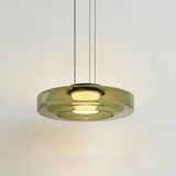 Jonas Nordic Glass Pendant Light - Modern 3-Layer Disc Chandelier