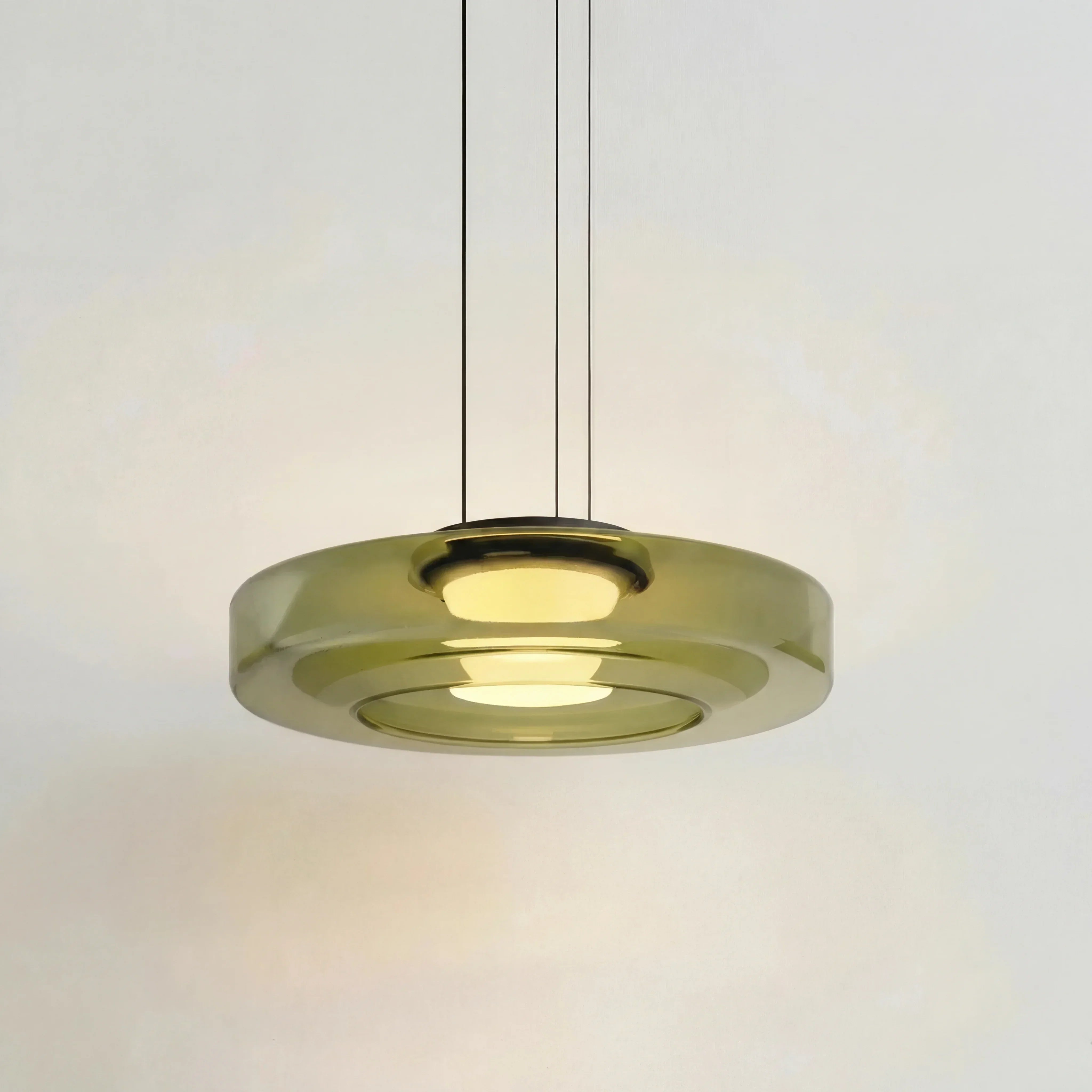 Jonas Nordic Glass Pendant Light - Modern 3-Layer Disc Chandelier