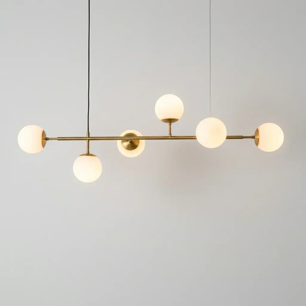 Kenzo Modern Glass Orb Pendant Light - Minimalist Hanging Lamp