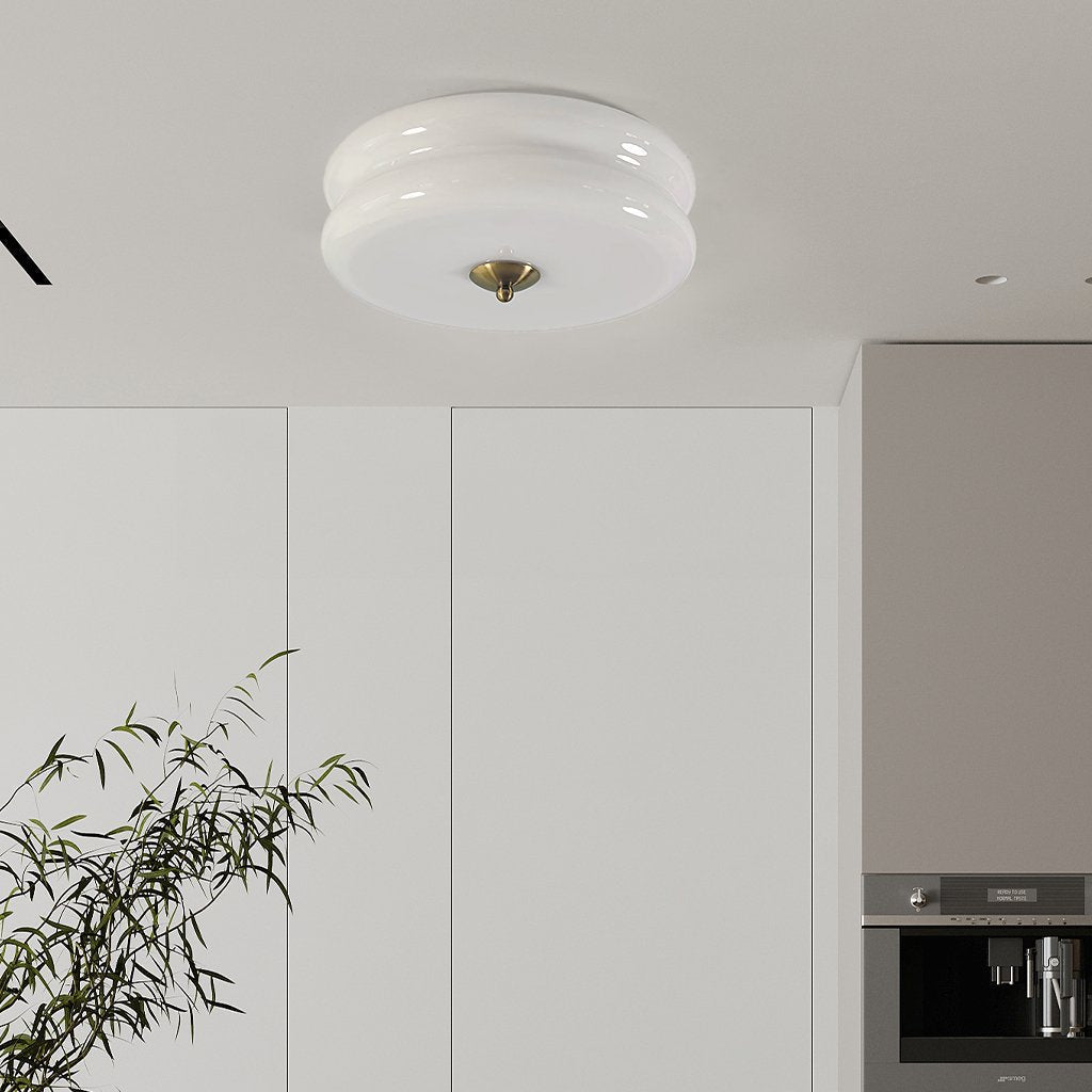 Deckenleuchte Lea Art Deco Rund – Elegante Deckenleuchte aus Glas