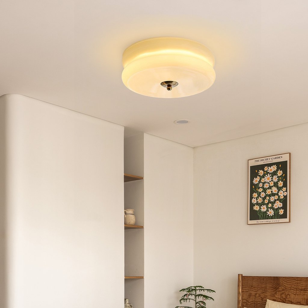 Deckenleuchte Lea Art Deco Rund – Elegante Deckenleuchte aus Glas