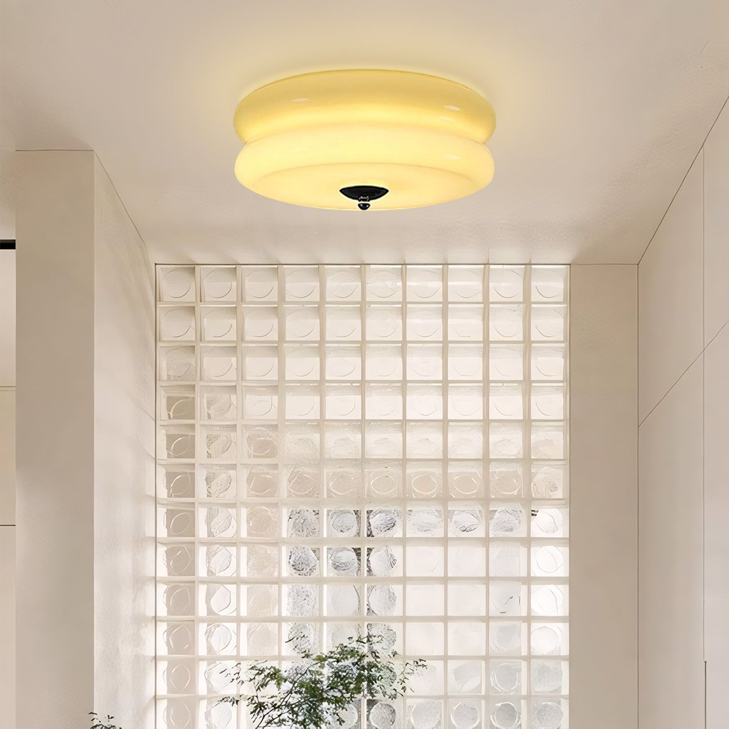 Deckenleuchte Lea Art Deco Rund – Elegante Deckenleuchte aus Glas