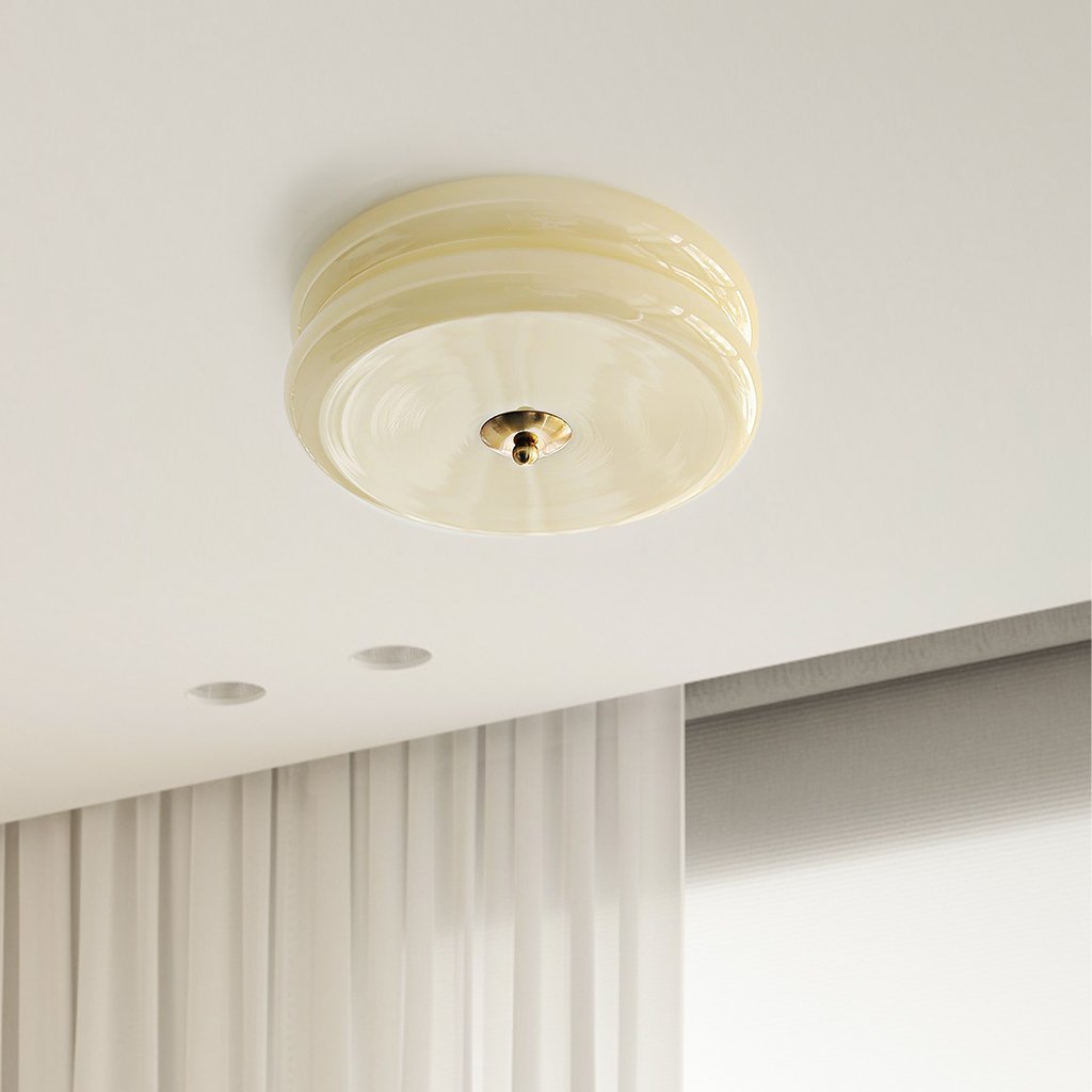 Deckenleuchte Lea Art Deco Rund – Elegante Deckenleuchte aus Glas
