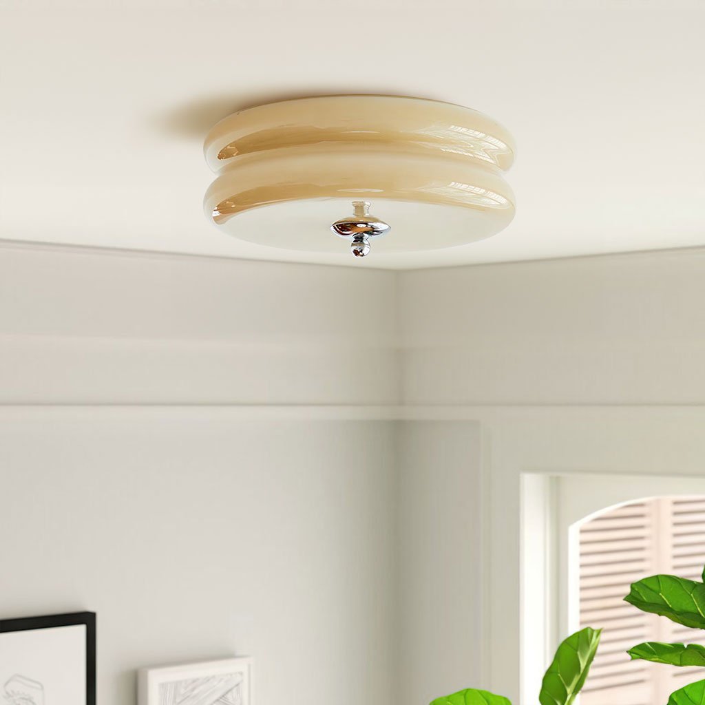 Deckenleuchte Lea Art Deco Rund – Elegante Deckenleuchte aus Glas