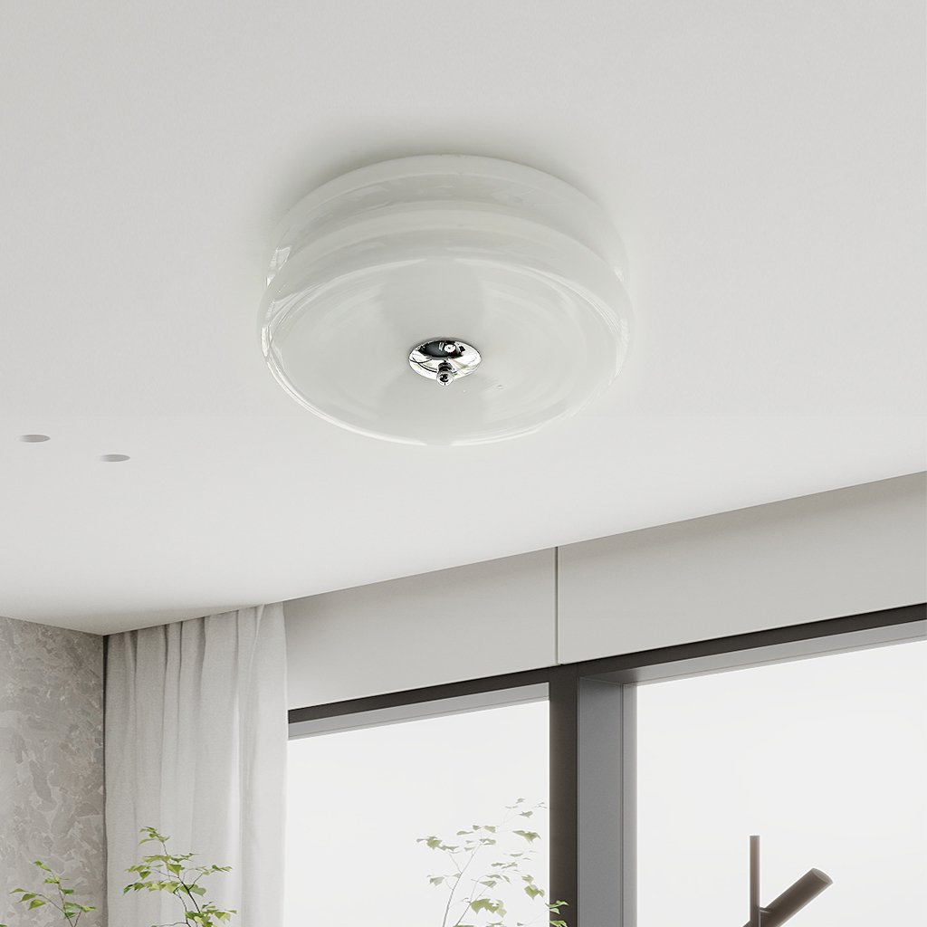 Deckenleuchte Lea Art Deco Rund – Elegante Deckenleuchte aus Glas