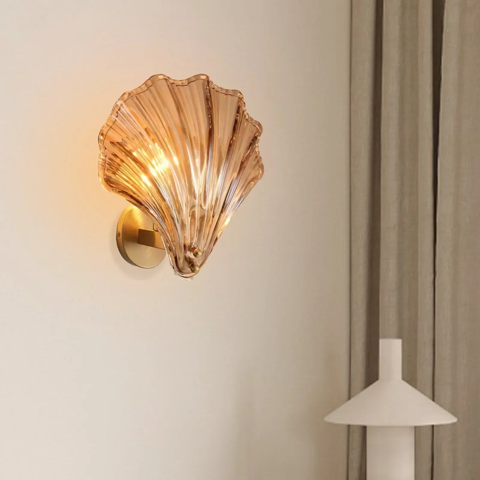 Applique murale Luis Shell – Élégante applique côtière pour chambre et salon