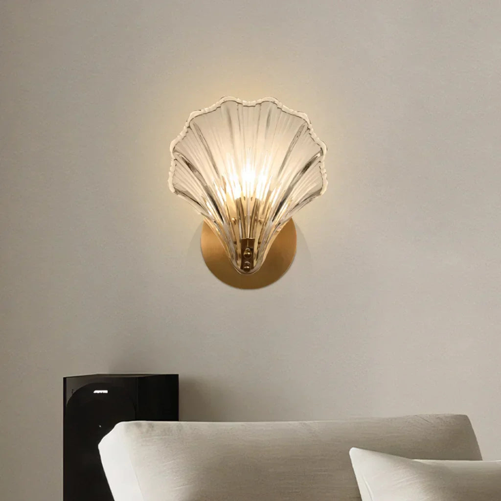 Applique murale Luis Shell – Élégante applique côtière pour chambre et salon