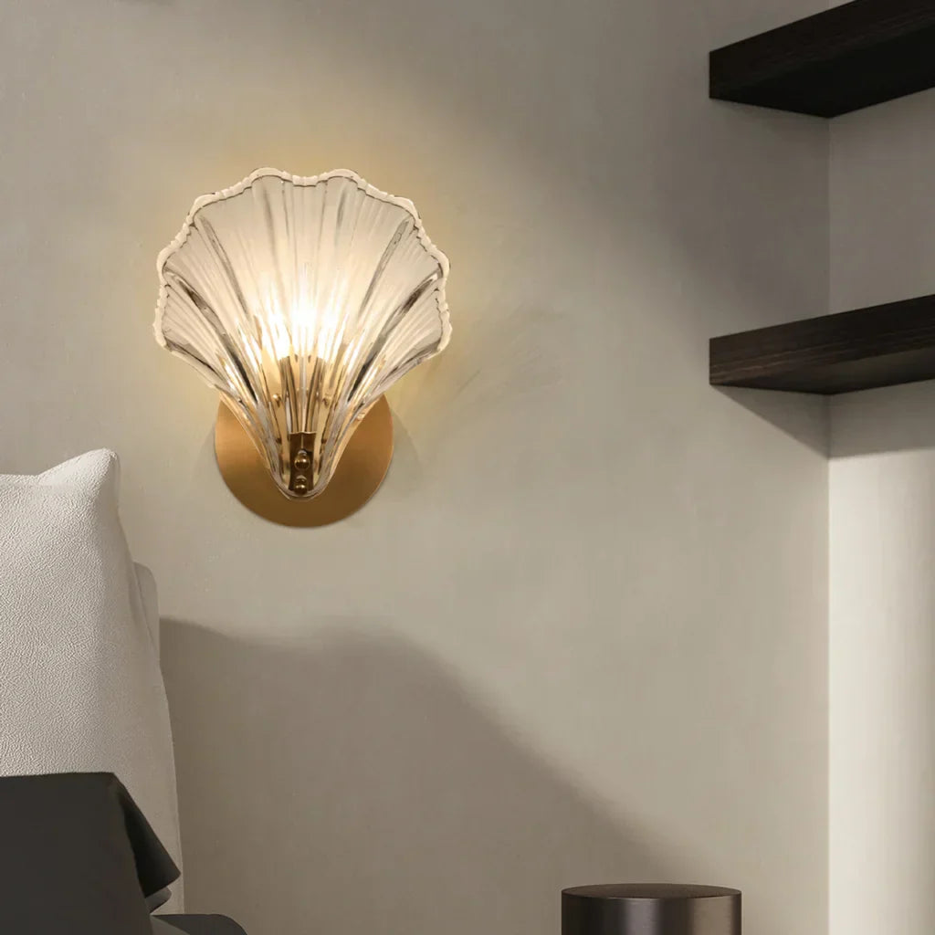 Applique murale Luis Shell – Élégante applique côtière pour chambre et salon
