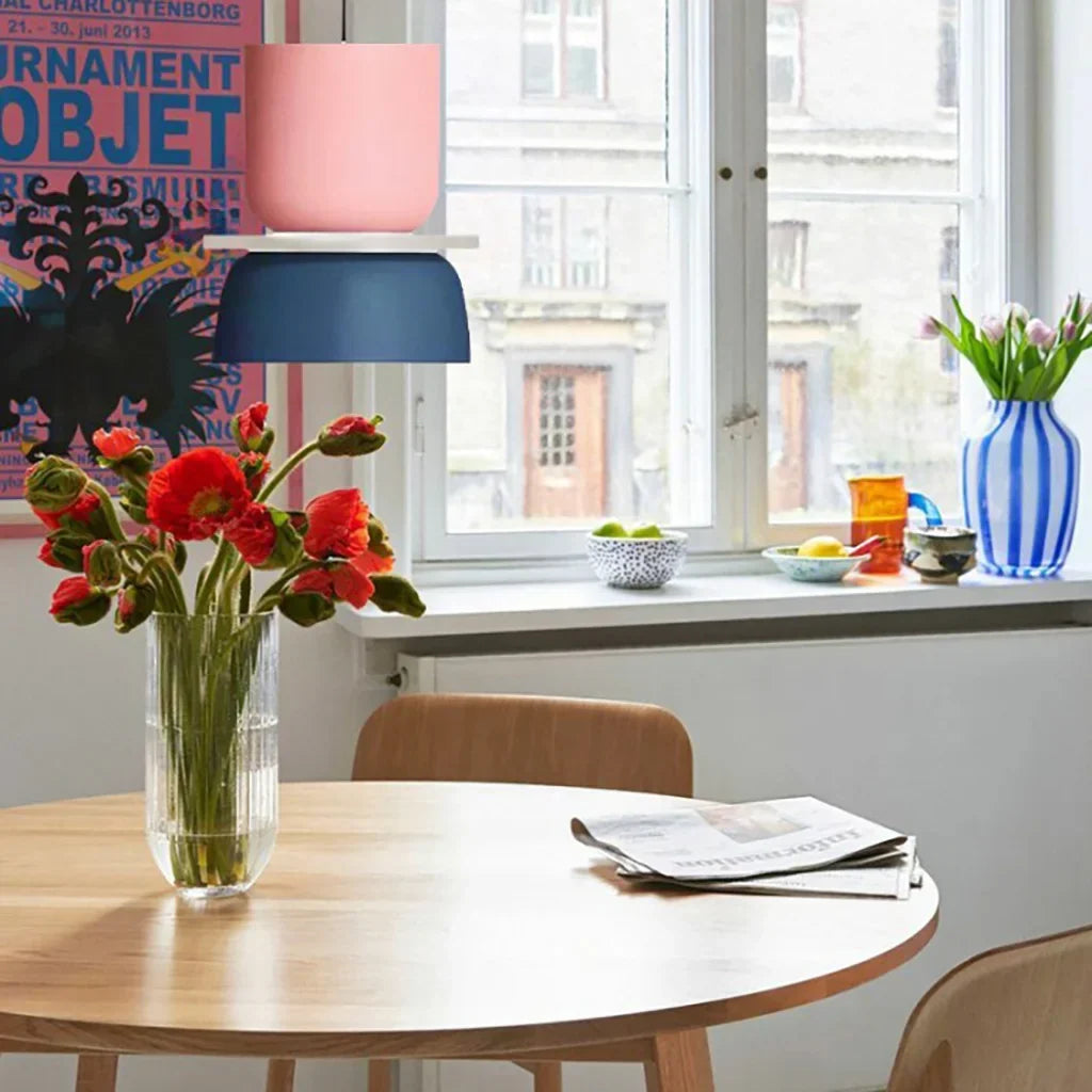 Lucie Nordic Color Block Pendant Light - Modern Minimalist Hanging Lamp