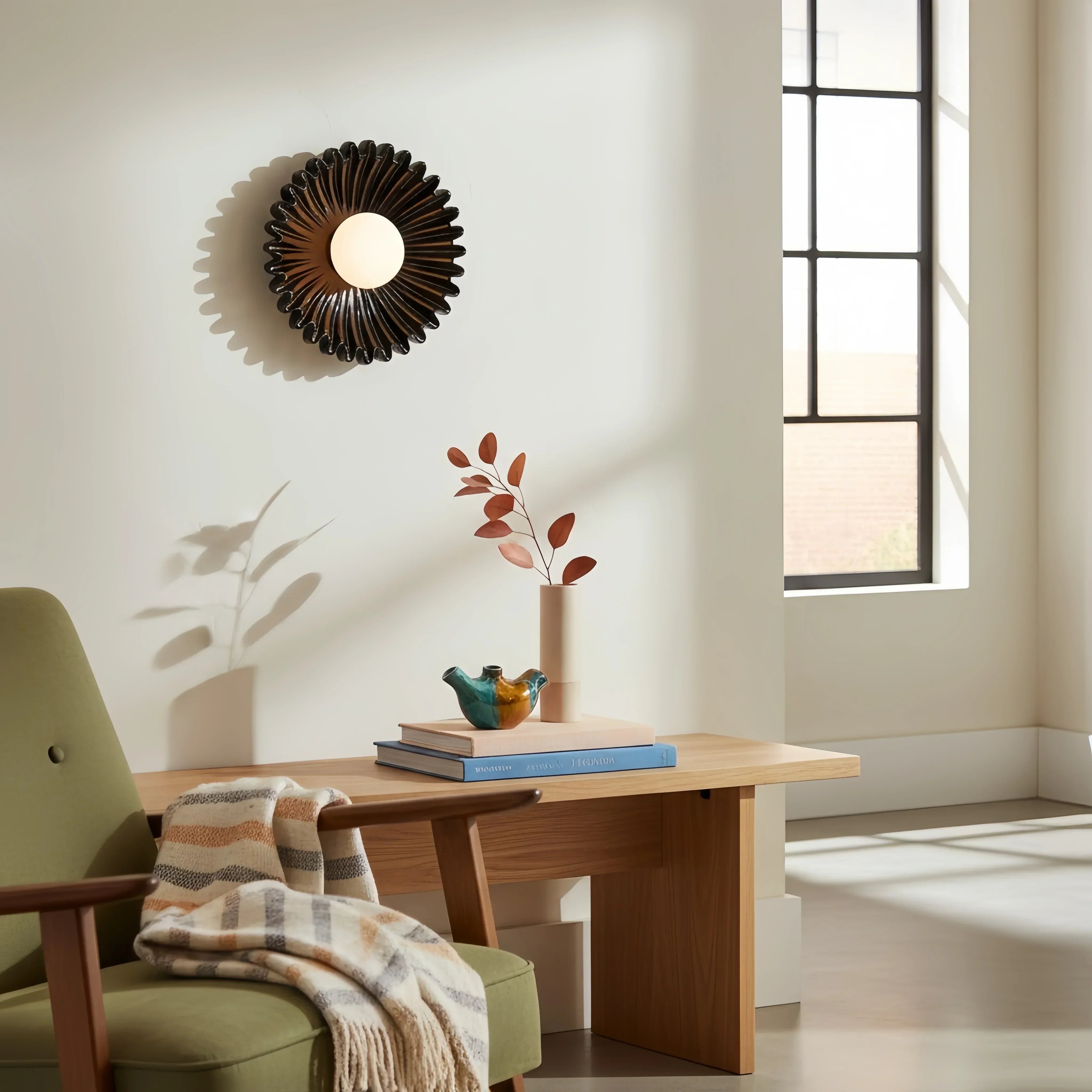 Marenys Modern Ceramic Flower Wall Light | Nordic Wabi-Sabi Sconce