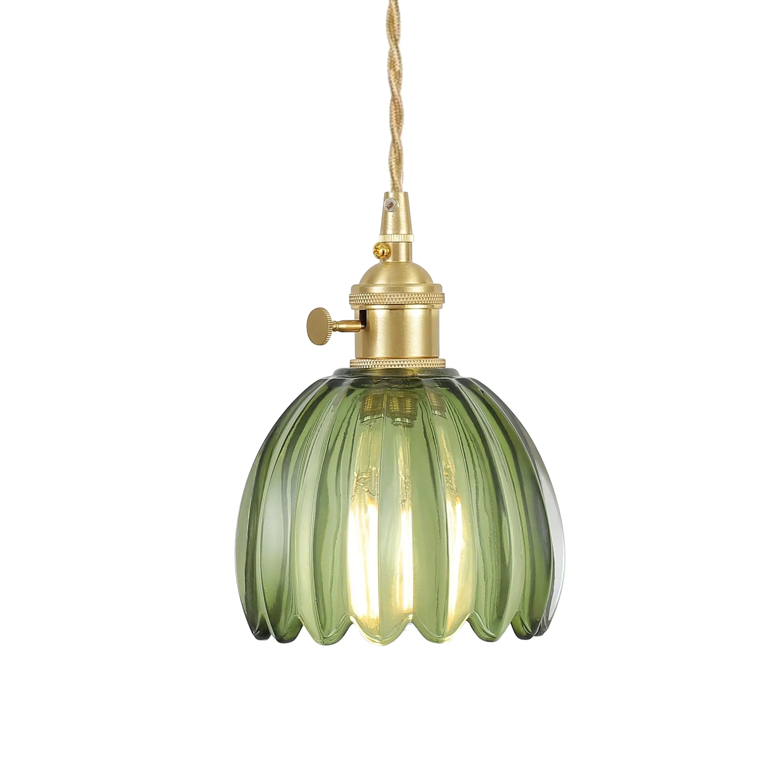 Suspension Marlee petite fleur en verre | Lustre élégant en verre floral