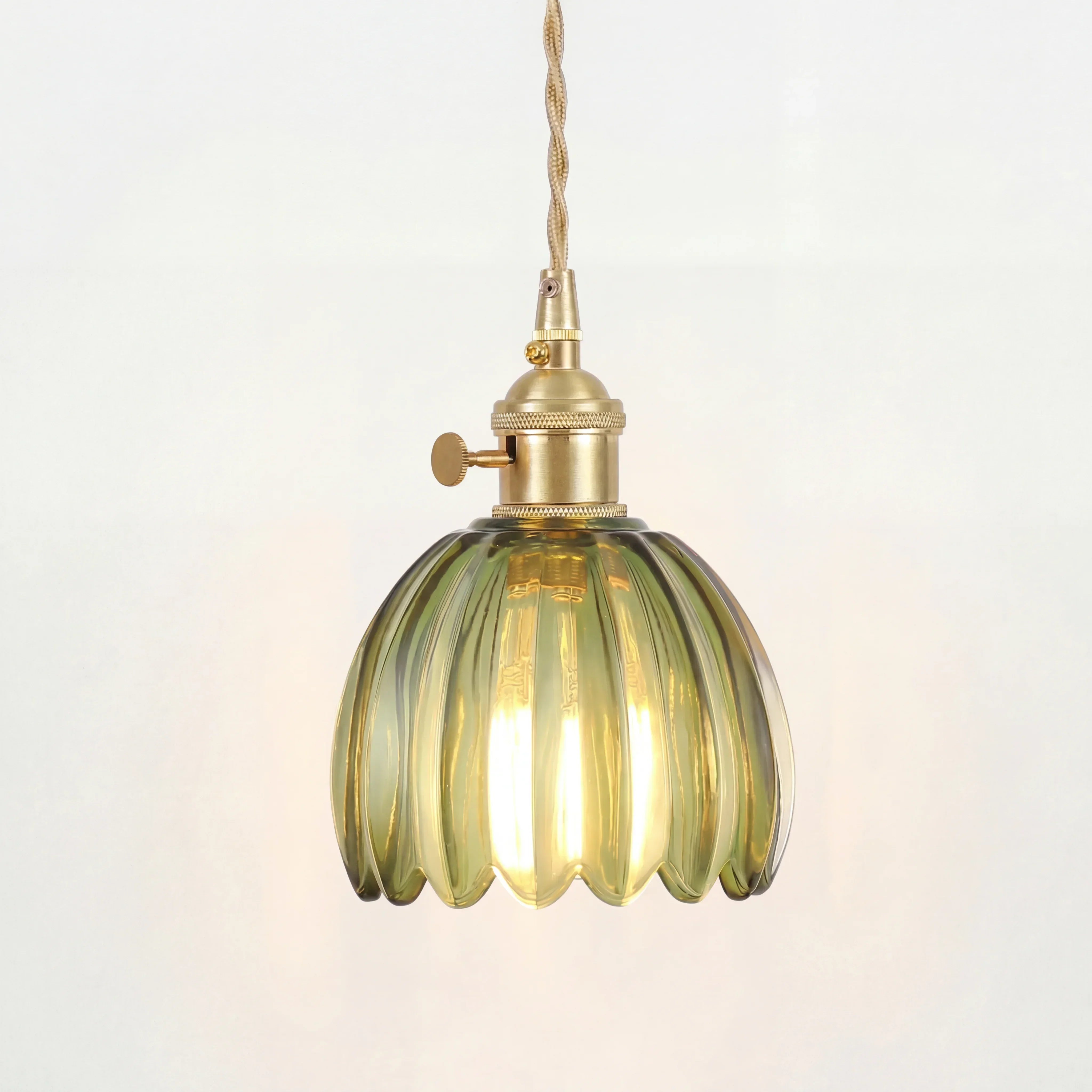 Suspension Marlee petite fleur en verre | Lustre élégant en verre floral