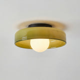 Morrow Glass Disc Flush Mount Ceiling & Wall Light | Modern Designer Sconce