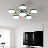 Murray Macaron LED Molecular Ceiling Light - Modern Wood & Metal Design