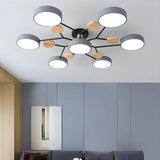 Murray Macaron LED Molecular Ceiling Light - Modern Wood & Metal Design