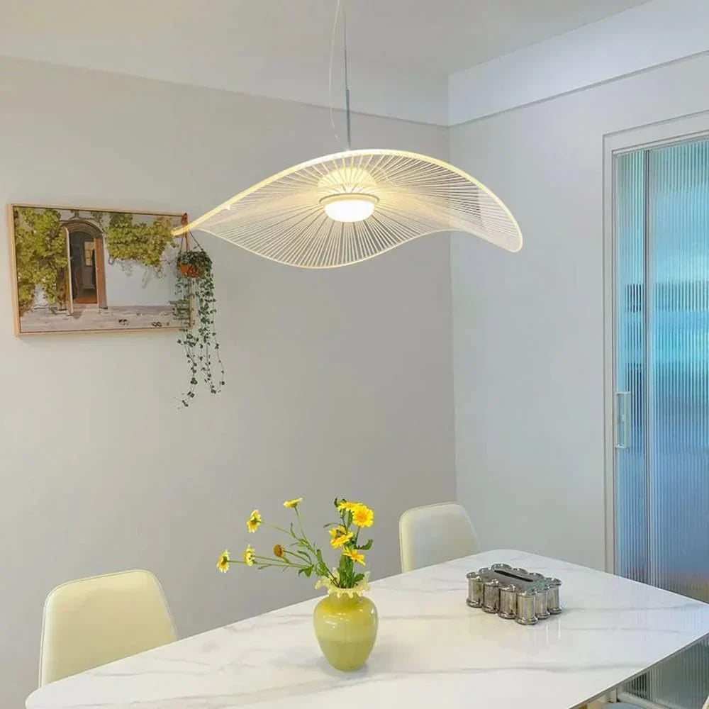 Suspension LED Anwen Nordic Lotus Leaf - Lustre moderne en acrylique