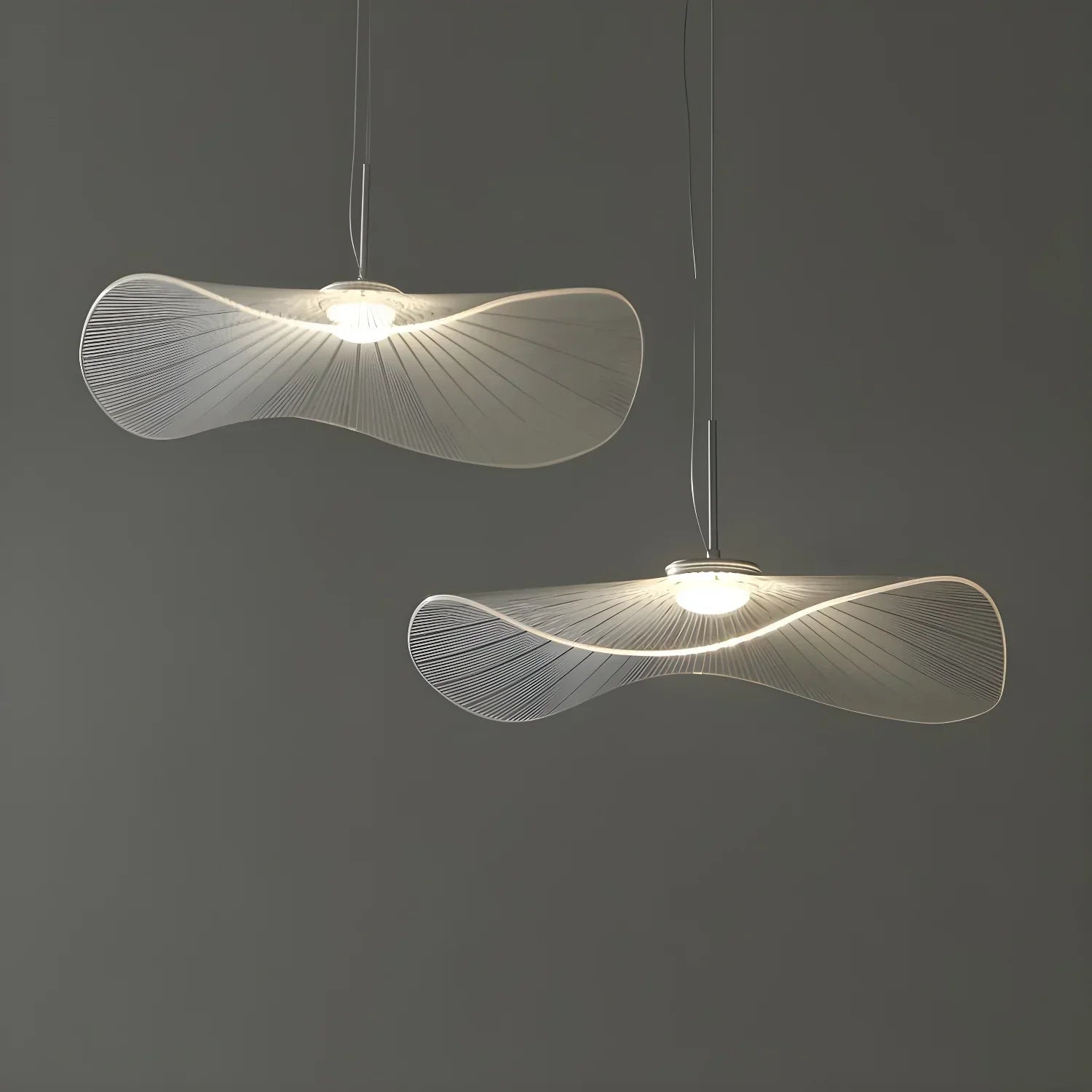 Suspension LED Anwen Nordic Lotus Leaf - Lustre moderne en acrylique