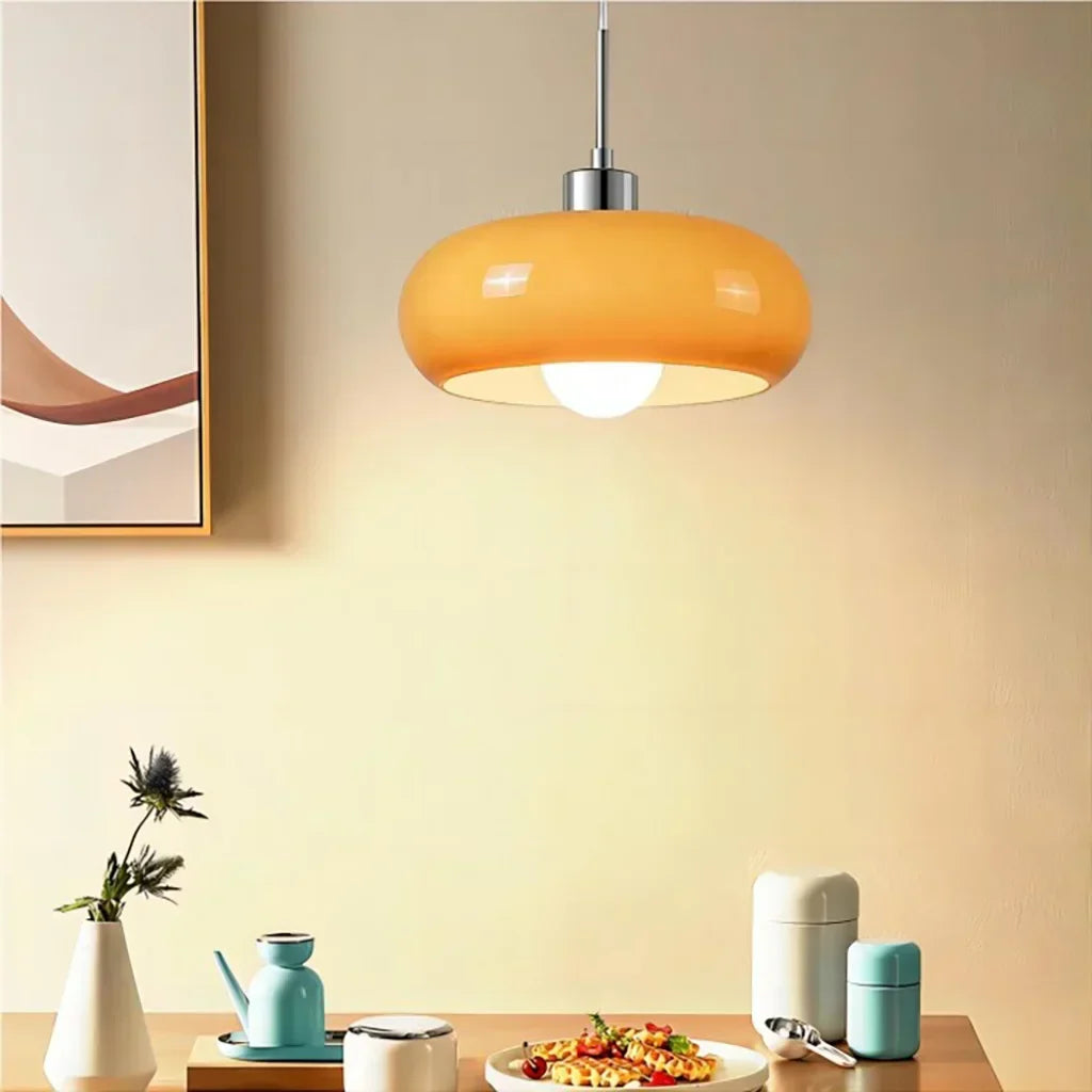 Suspension en verre Kieran Bauhaus | Lampe suspendue moderne de style Mid-Century