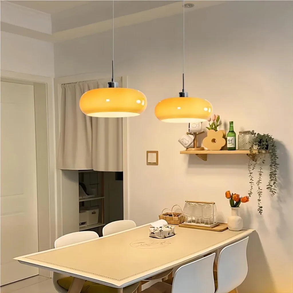 Suspension en verre Kieran Bauhaus | Lampe suspendue moderne de style Mid-Century