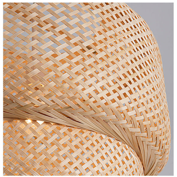 Modern Bamboo Rattan Woven Pendant Lamp