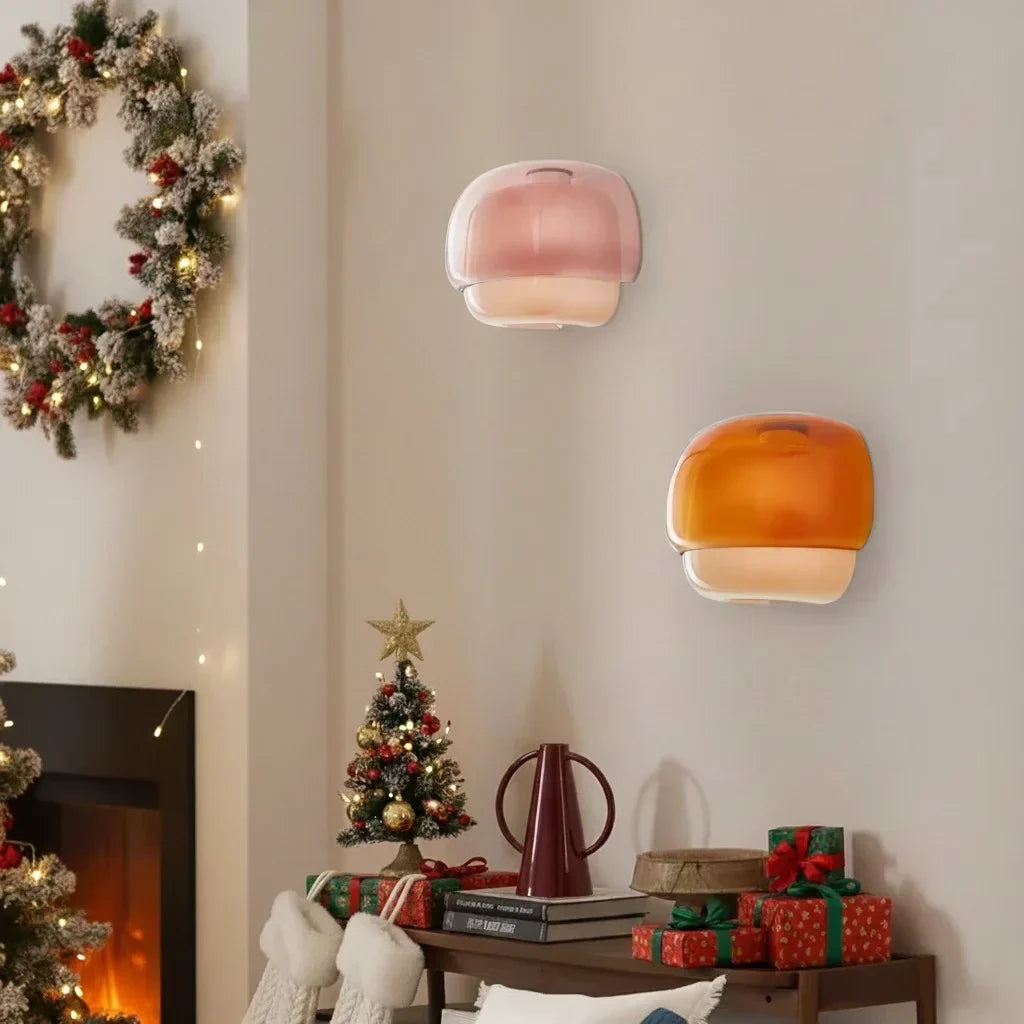 Orvenis Macaron Coloured Glass Wall Light - Modern Nordic Sconce