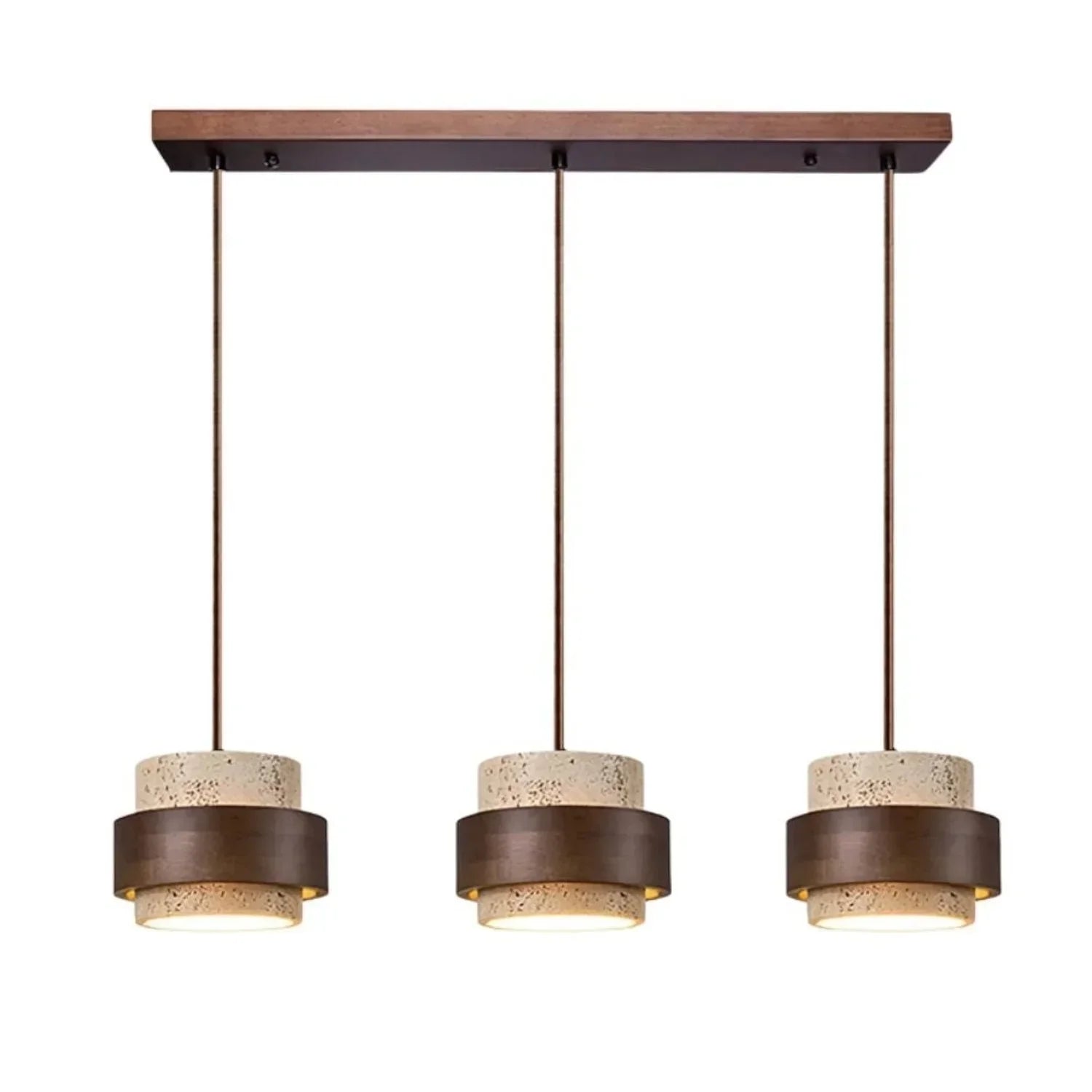 Orvina Travertine Pendant Light - Japandi Wabi-Sabi Stone Kitchen Island Lamp