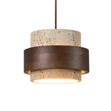 Orvina Travertine Pendant Light - Japandi Wabi-Sabi Stone Kitchen Island Lamp
