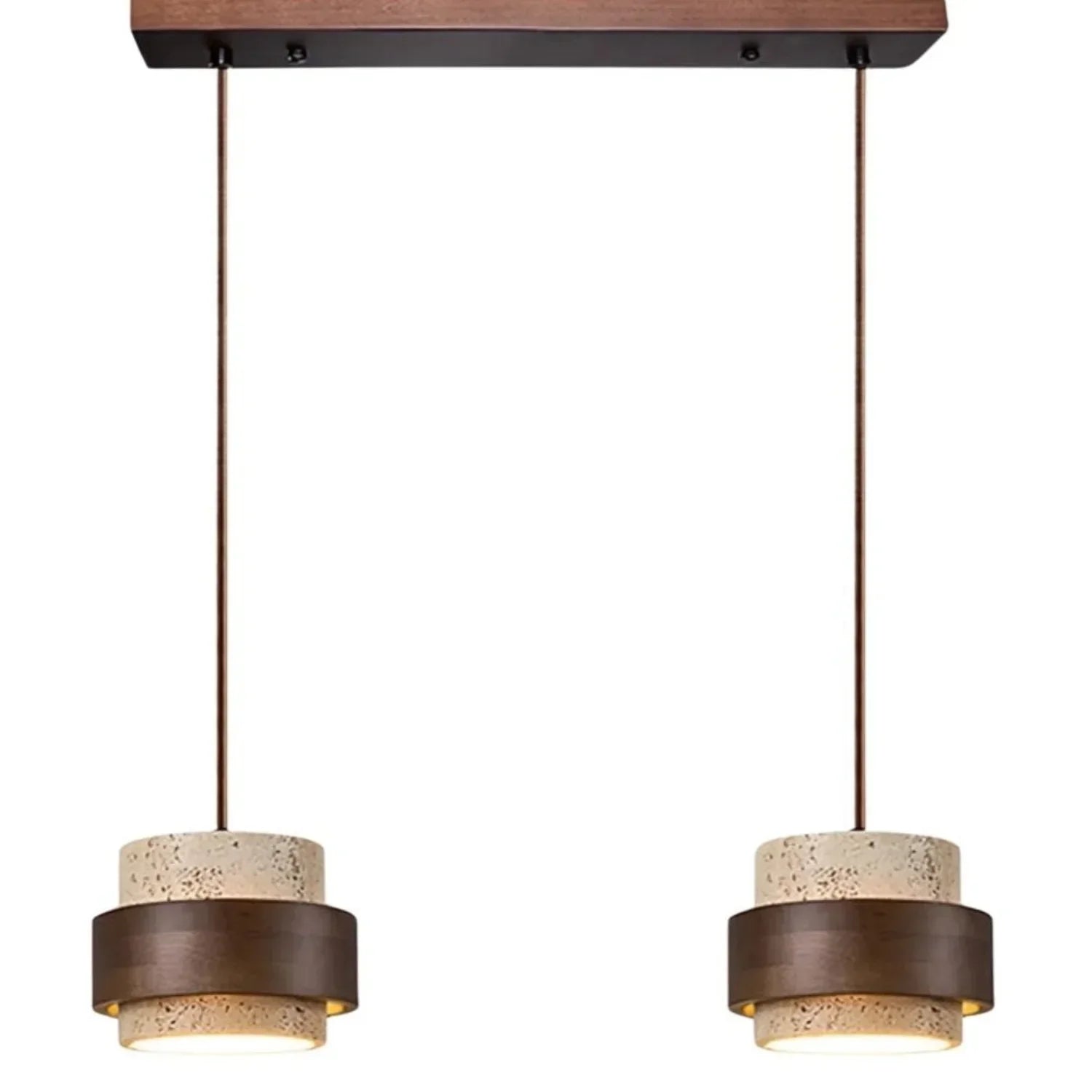 Orvina Travertine Pendant Light - Japandi Wabi-Sabi Stone Kitchen Island Lamp