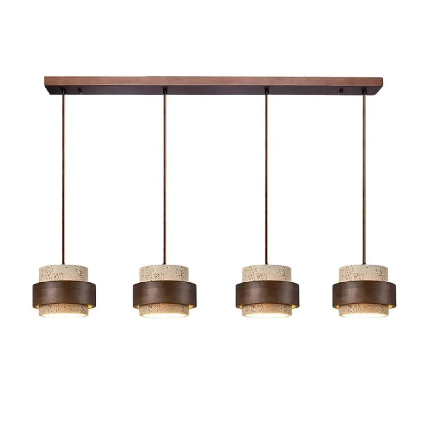 Orvina Travertine Pendant Light - Japandi Wabi-Sabi Stone Kitchen Island Lamp