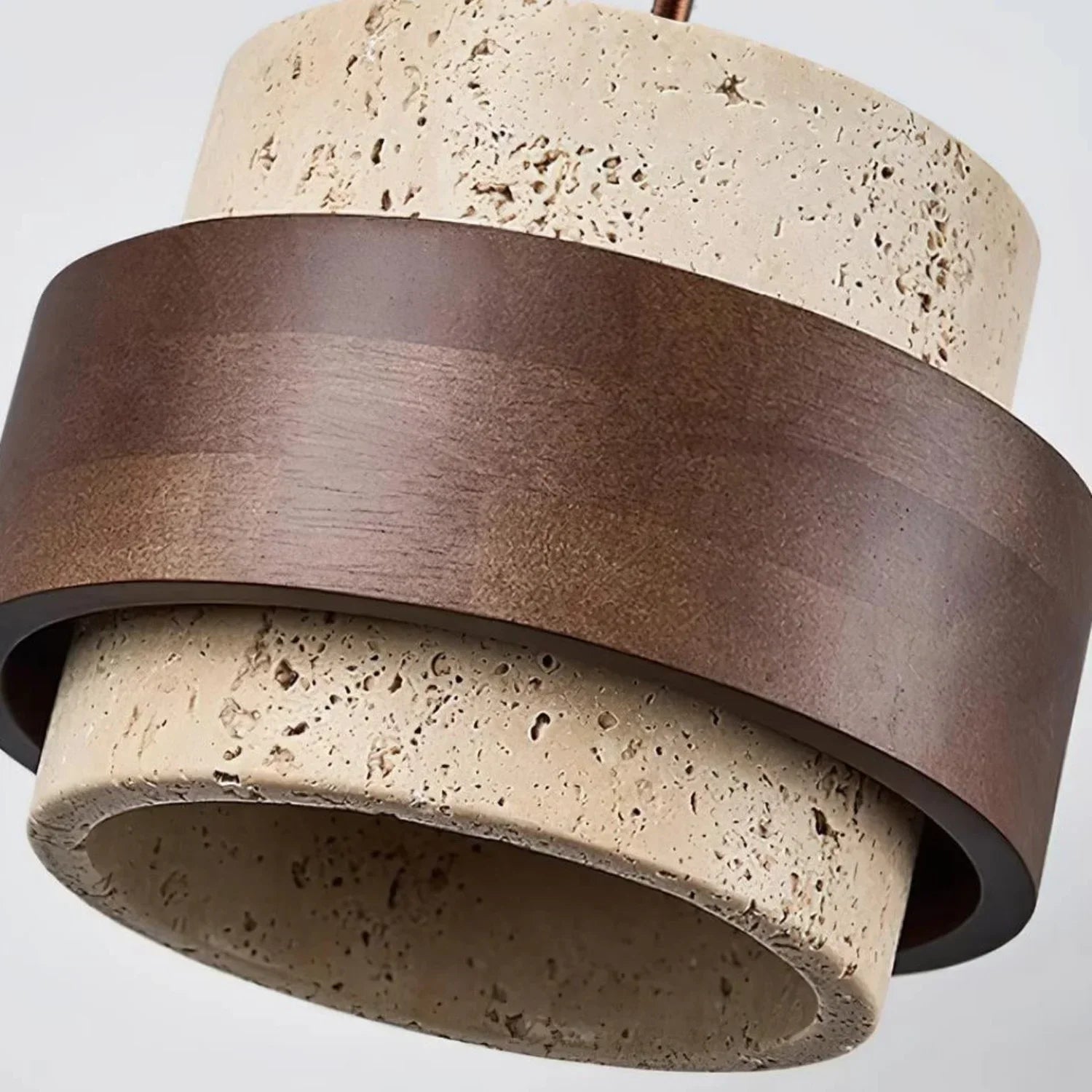 Orvina Travertine Pendant Light - Japandi Wabi-Sabi Stone Kitchen Island Lamp