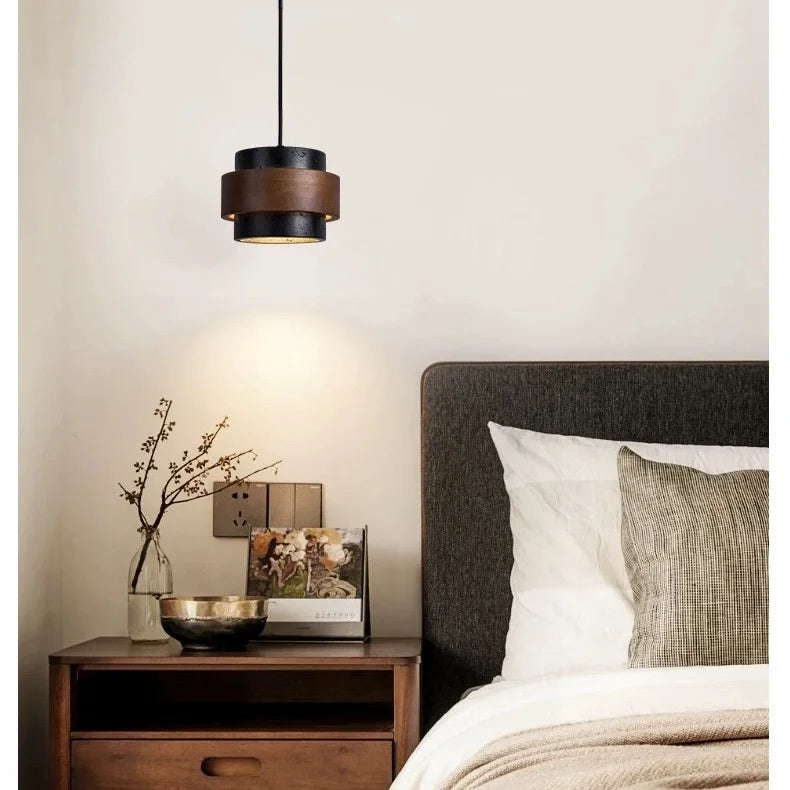 Orvina Travertine Pendant Light - Japandi Wabi-Sabi Stone Kitchen Island Lamp