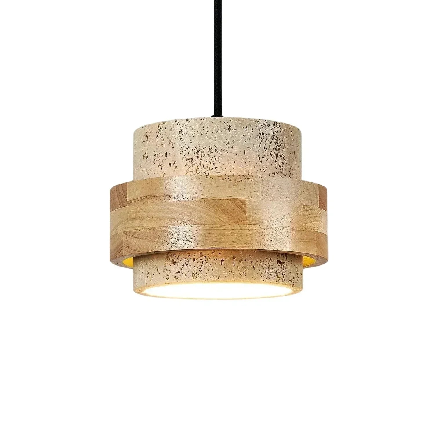 Orvina Travertine Pendant Light - Japandi Wabi-Sabi Stone Kitchen Island Lamp