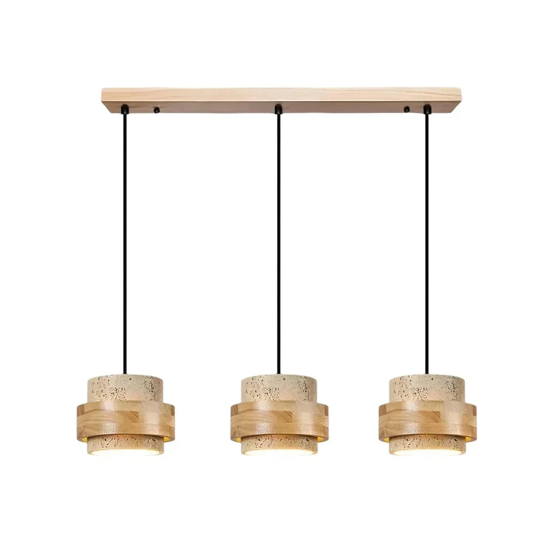 Orvina Travertine Pendant Light - Japandi Wabi-Sabi Stone Kitchen Island Lamp