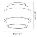 Owen Travertine Wabi-Sabi Ceiling Light - Handcrafted Minimalist Flush Mount