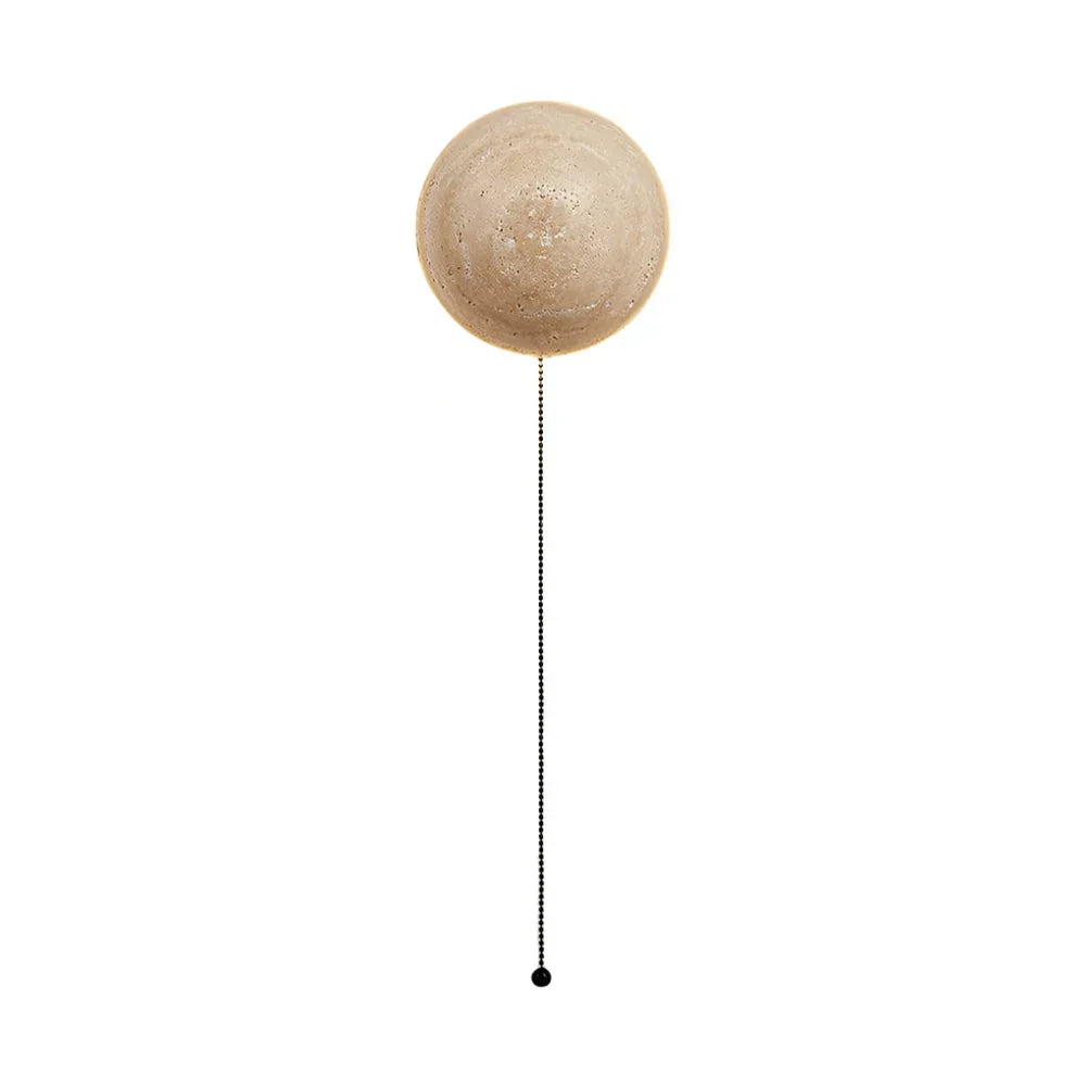 Applique Murale Ronde Ralvion Nordic Travertine - Sconce Minimaliste en Pierre Naturelle