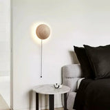 Applique Murale Ronde Ralvion Nordic Travertine - Sconce Minimaliste en Pierre Naturelle