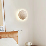 Applique Murale Ronde Ralvion Nordic Travertine - Sconce Minimaliste en Pierre Naturelle