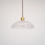 Ribbed Spiral Pendant Swag Light
