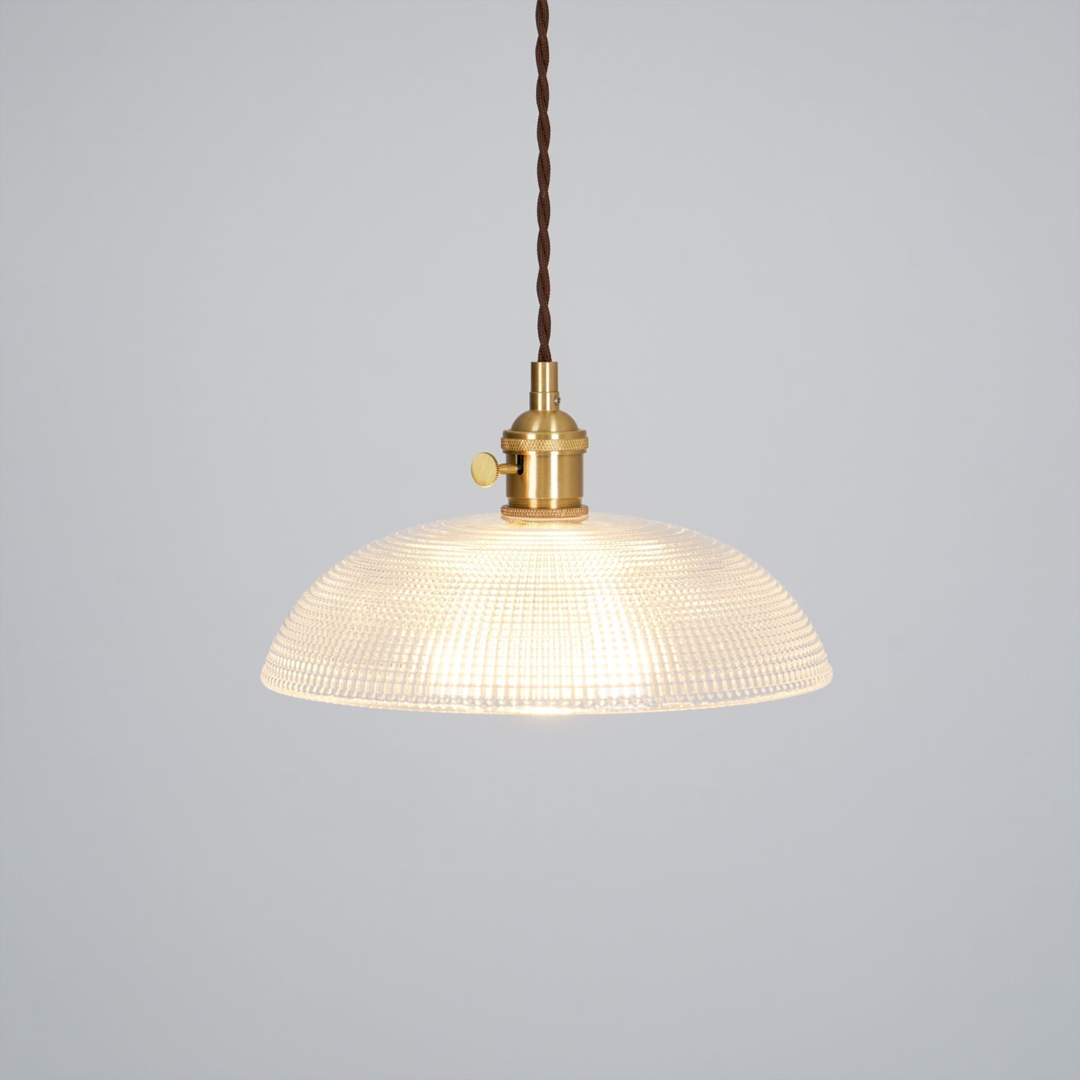 Ribbed Spiral Pendant Swag Light