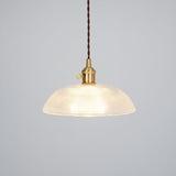 Ribbed Spiral Pendant Swag Light