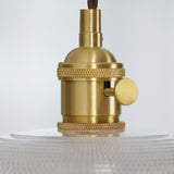 Ribbed Spiral Pendant Swag Light