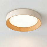Plafonnier Ronan LED rond et minimaliste | Fini bois moderne